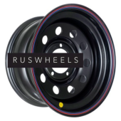 Диски Off-Road Wheels 7x16/5x139,7 ET25 D110 УАЗ Х (треуг. мелкий) Черный (с увелич.полкой)