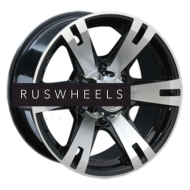 Диски LS 8x17/6x139,7 ET38 D100,1 182 BKF (конус, Колпак+лого)